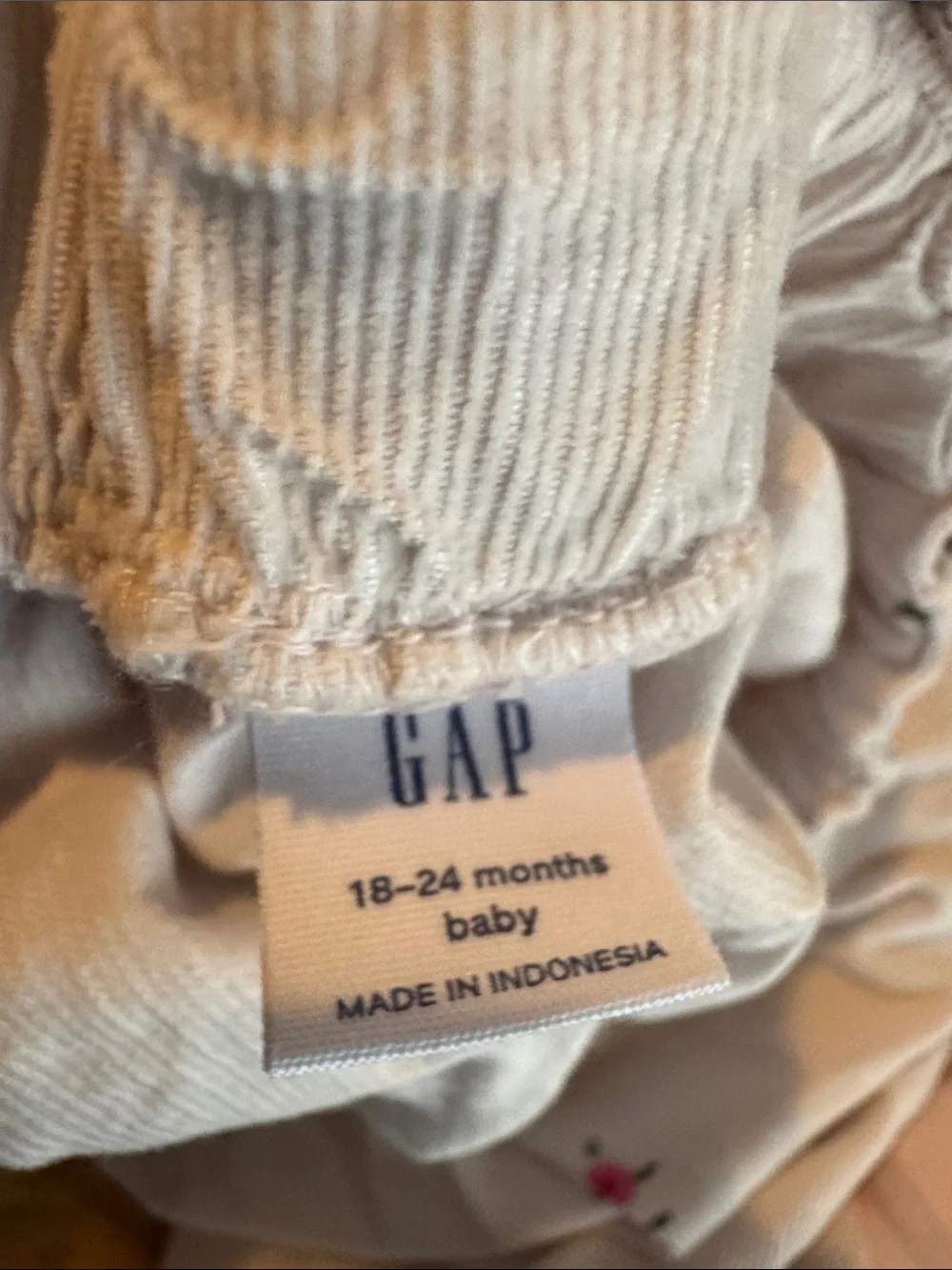 GAP White Cotton Dress with Pink & Red Floral Motif